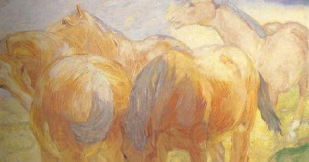 Franz Marc Large Lenggries Horse Painting 1 (mk34) Spain oil painting art